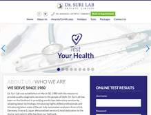 Tablet Screenshot of drsurilab.com